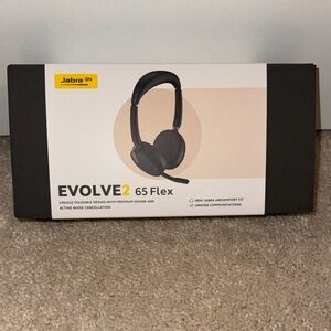 Jabra Evolve2 65 Flex On-Ear Headphones - Sleek Black